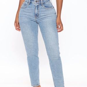 Classic fashion nova strait legged jeans.